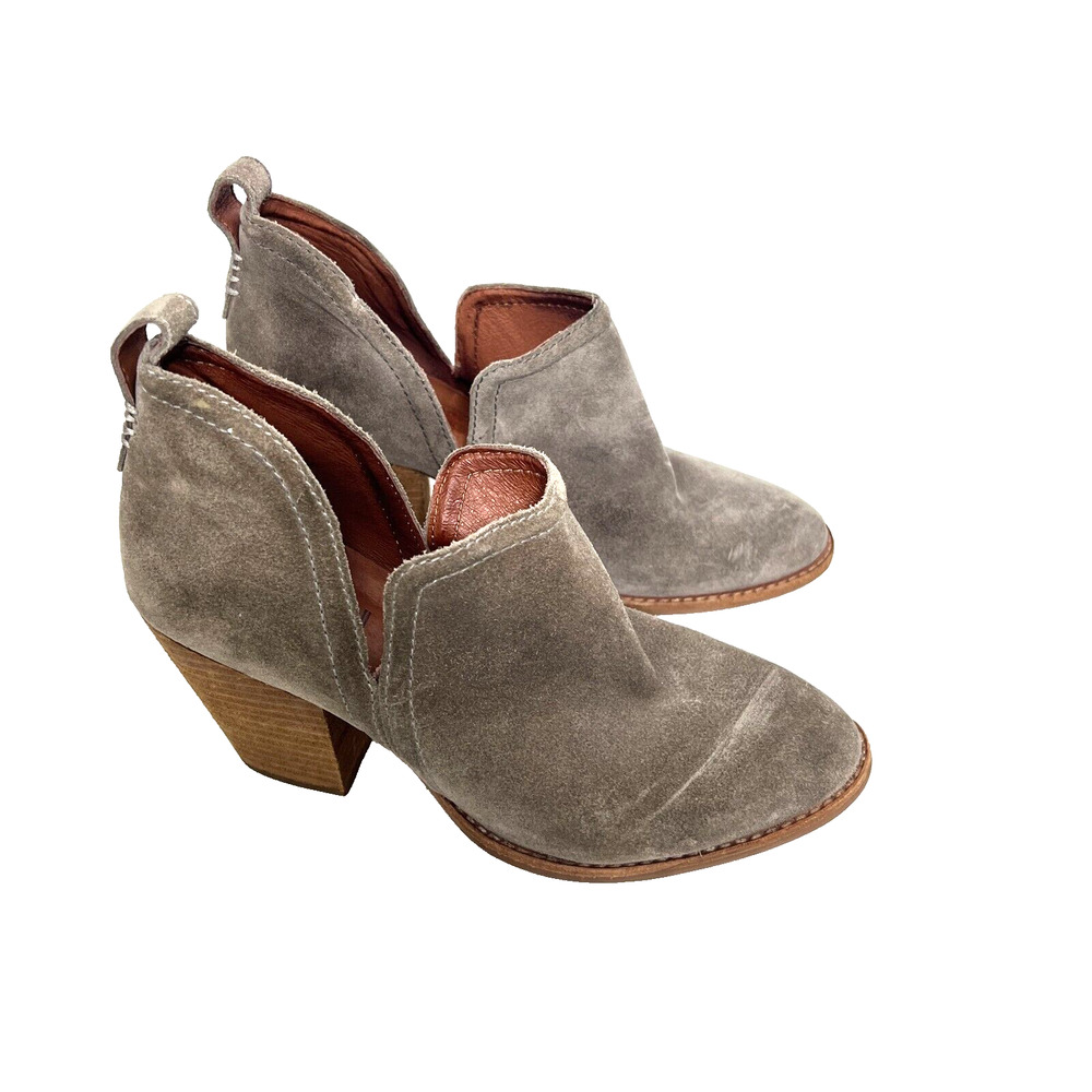 Jeffrey Campbell Rosalee Womens US 8 Brown Suede Heeled Ankle Boots Booties